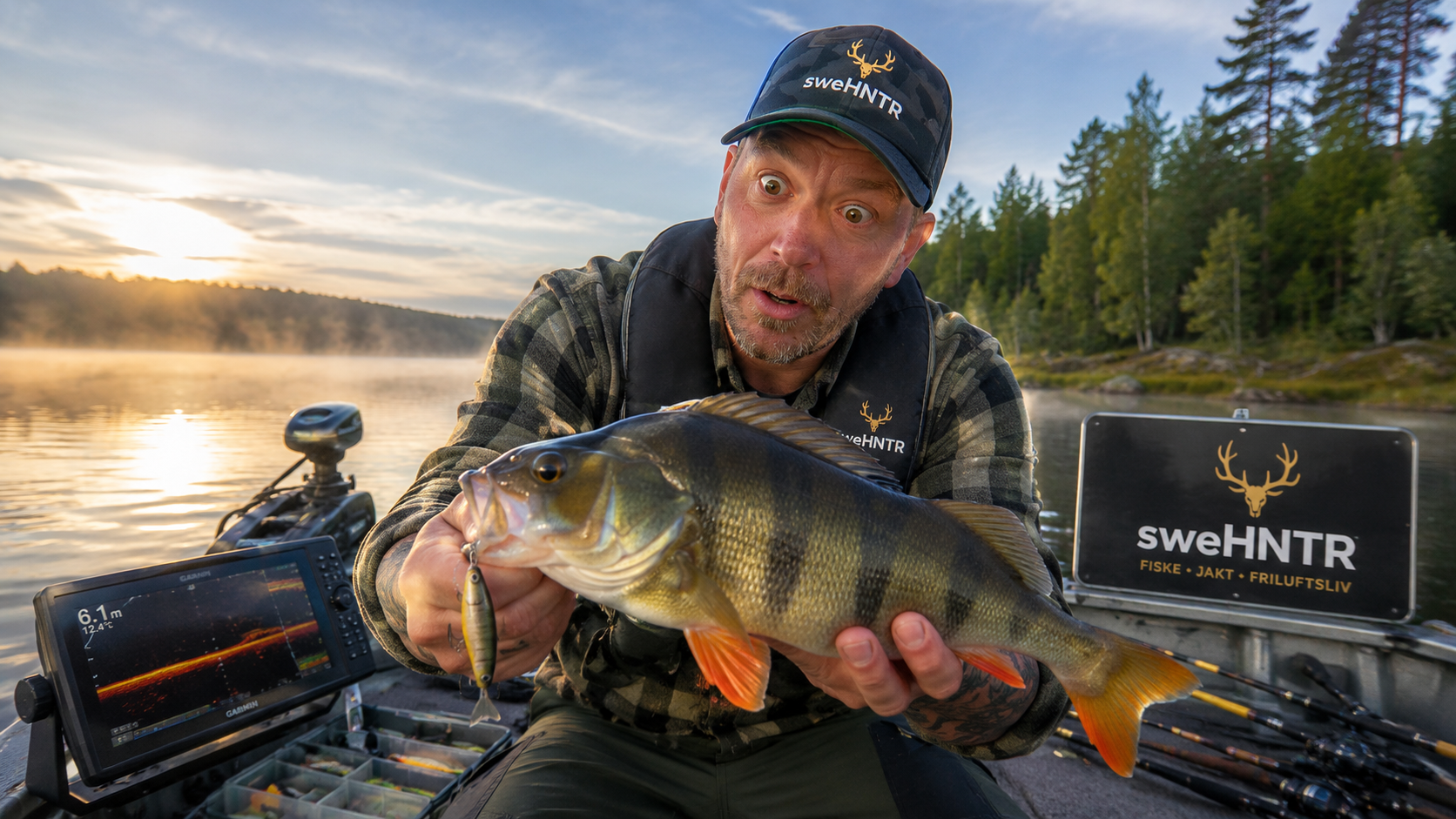 Abborrfiske med sweHNTR på hemlig sjö